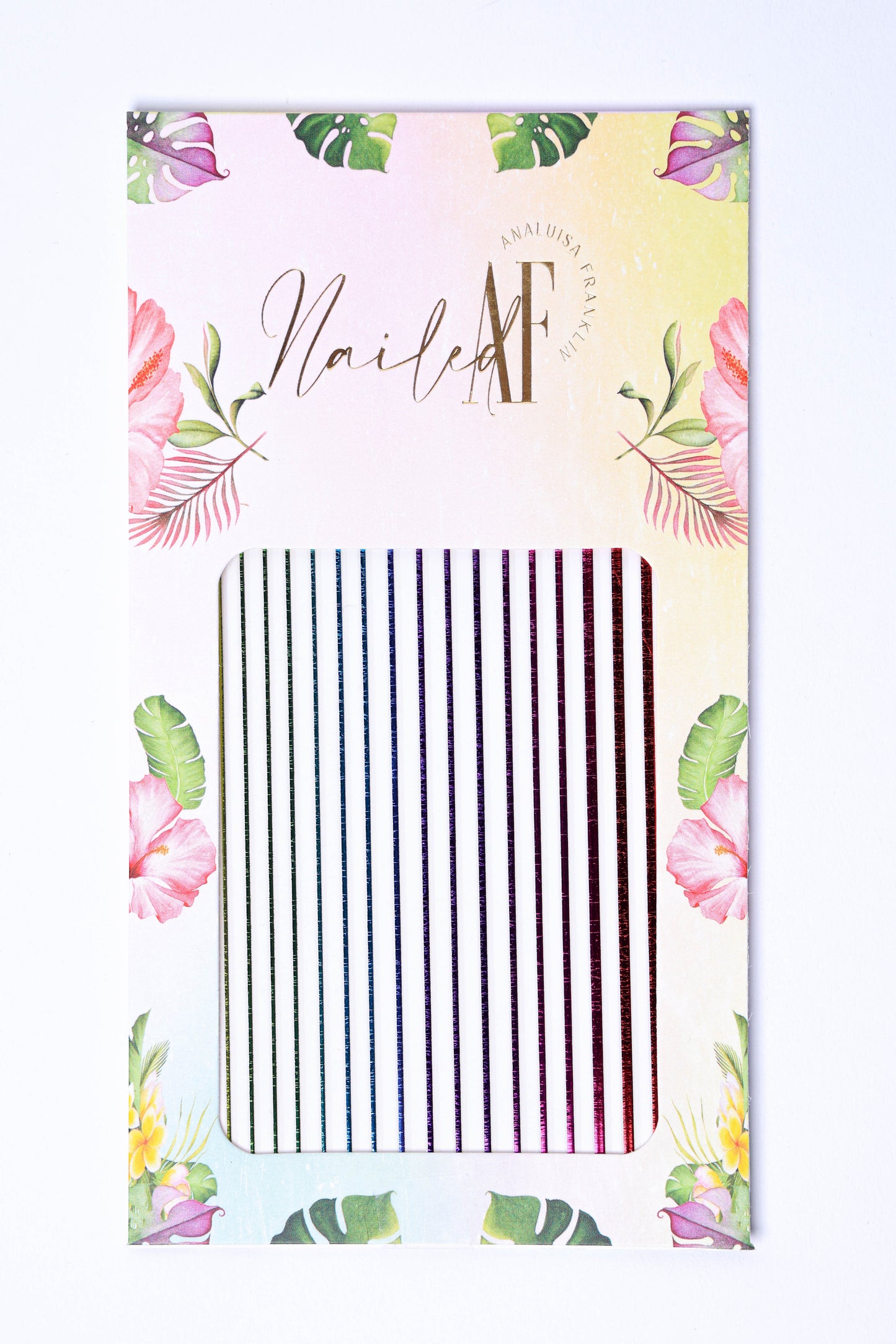 Metallic Rainbow Line Sticker Sheet