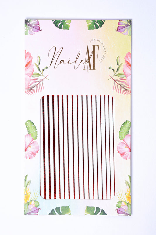 Metallic Red Line Sticker Sheet
