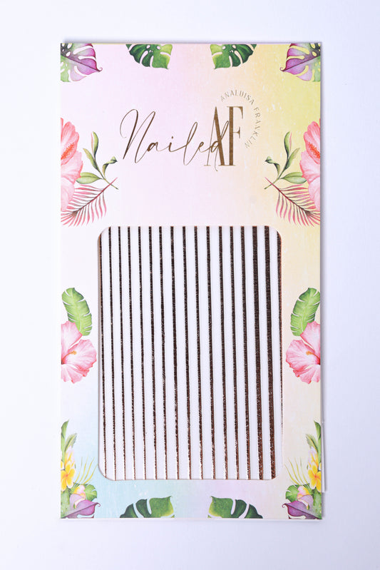 Metallic Rose Gold Line Sticker Sheet