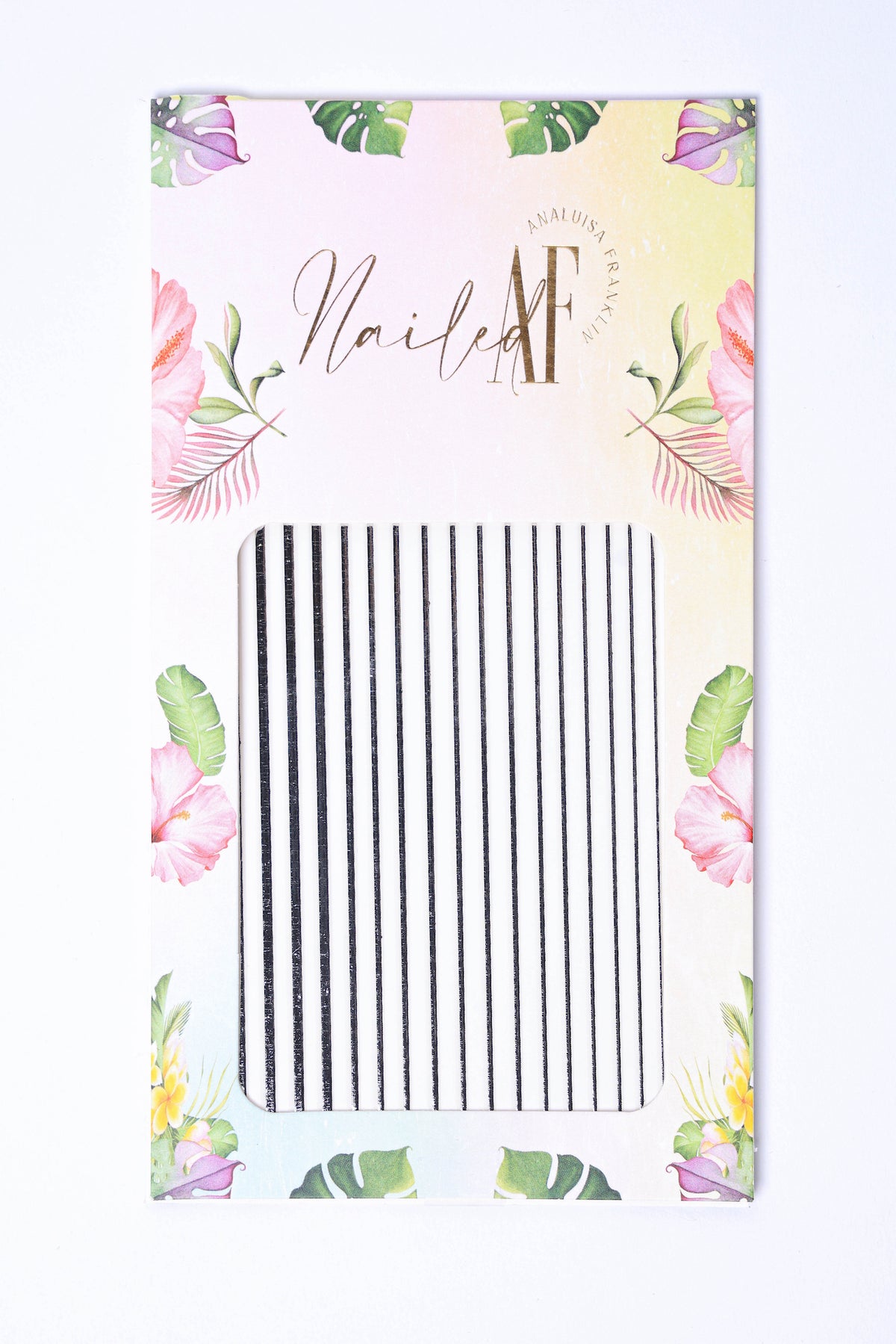 Metallic Silver Line Sticker Sheet