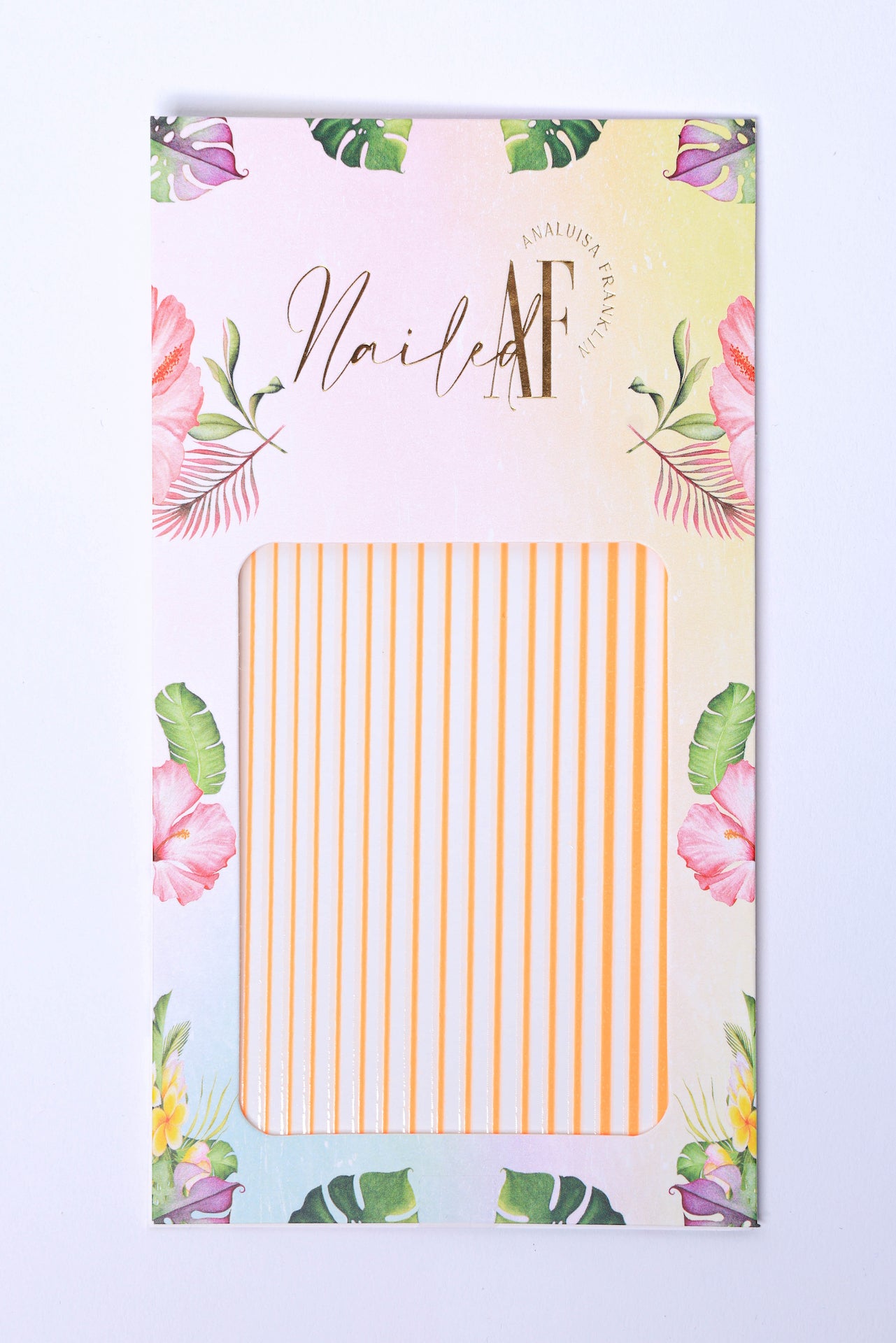 Neon Orange Line Sticker Sheet