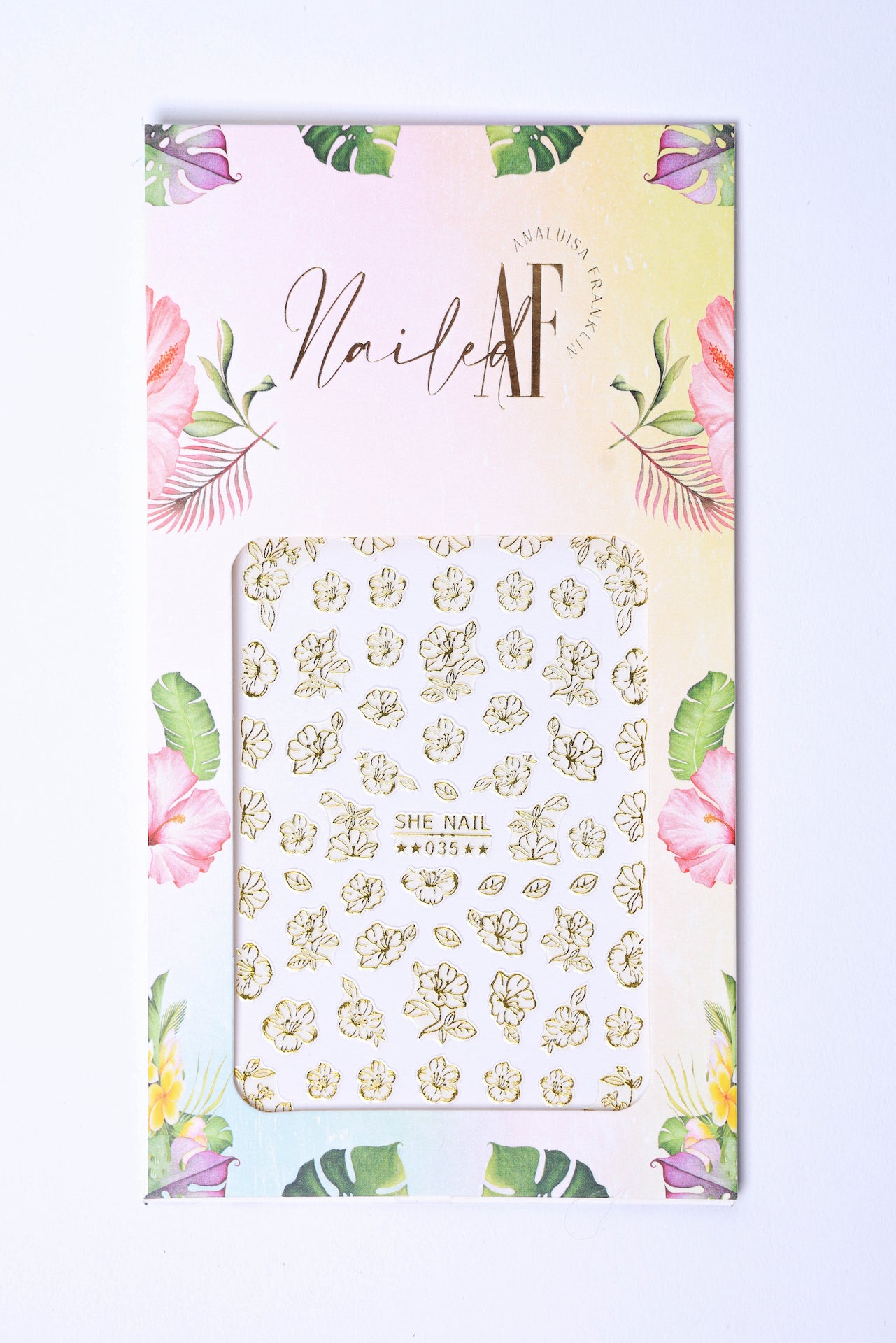 "Gold Flowers" Sticker Sheet