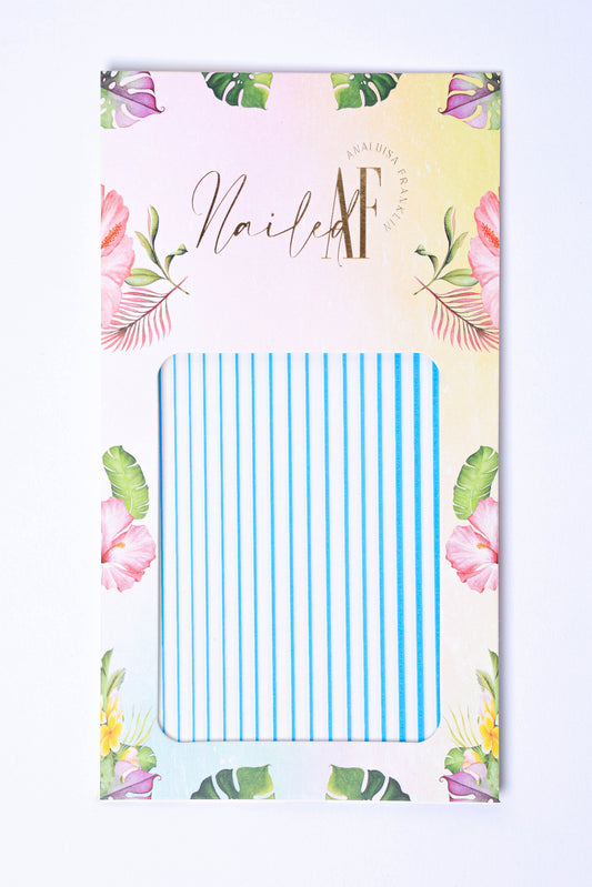 Matte Blue Line Sticker Sheet