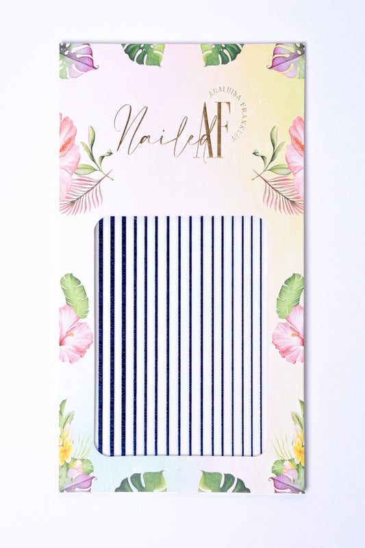 Metallic Blue Line Sticker Sheet