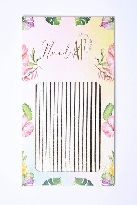 Metallic Gold Line Sticker Sheet