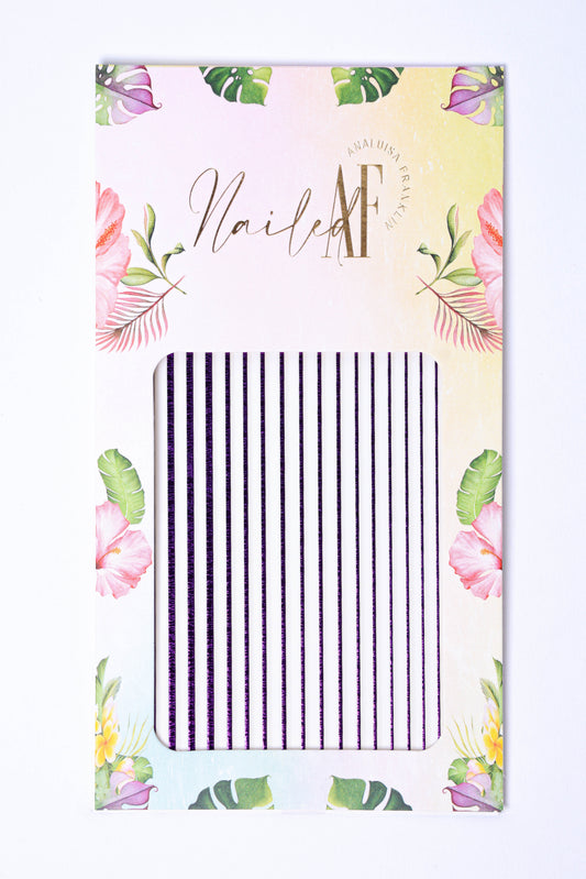Metallic Purple Line Sticker Sheet