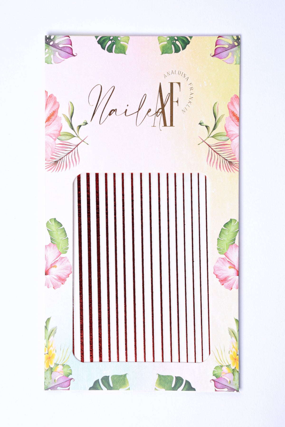 Metallic Red Line Sticker Sheet