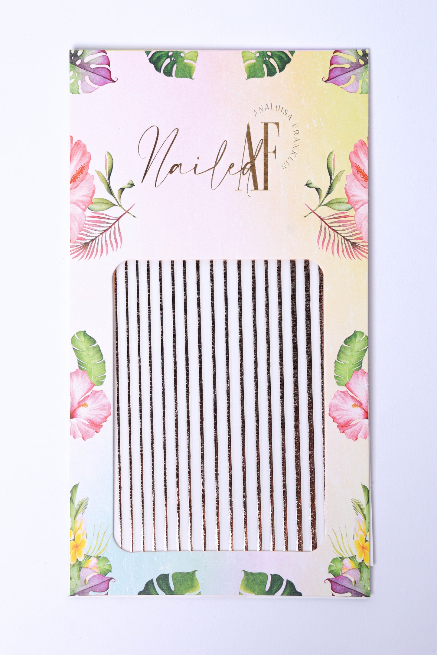 Metallic Rose Gold Line Sticker Sheet