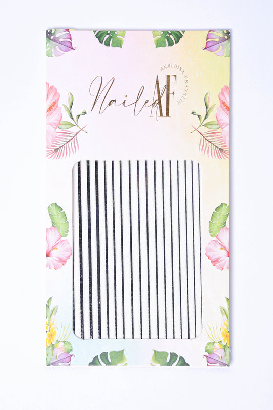 Metallic Silver Line Sticker Sheet
