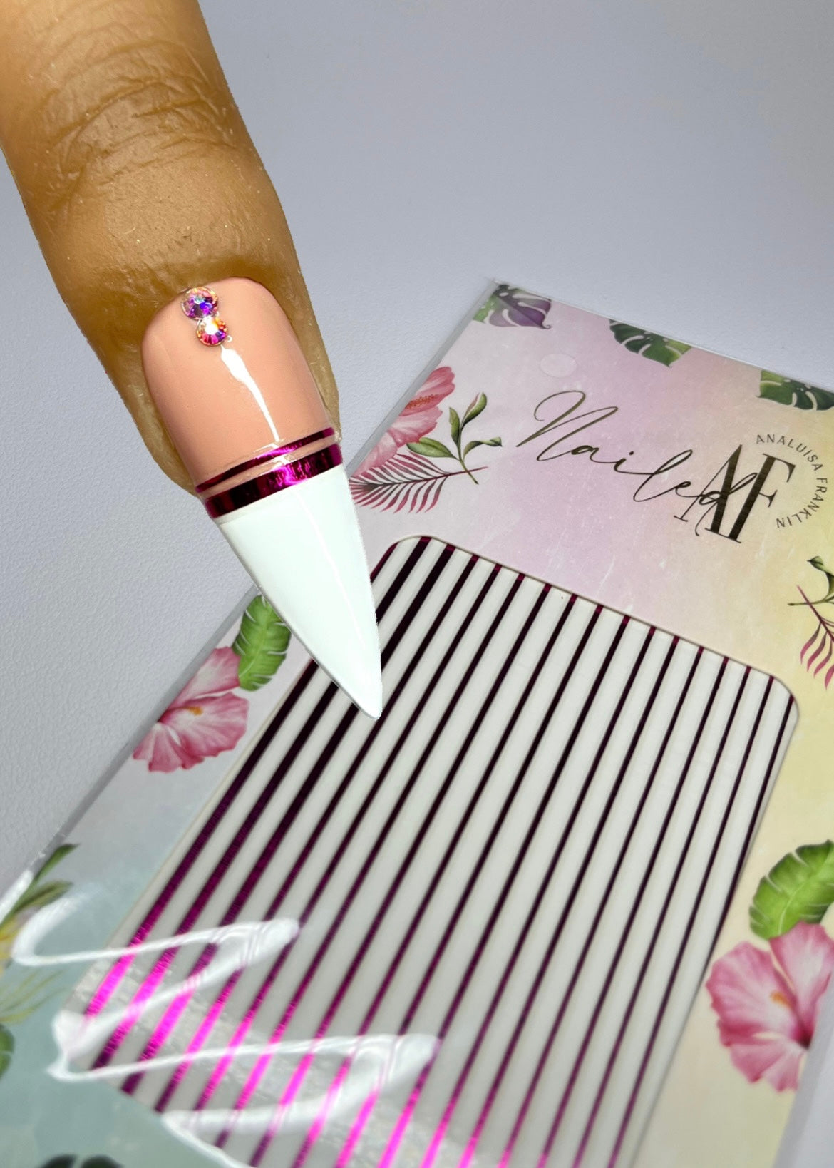 Metallic Pink Line Sticker Sheet