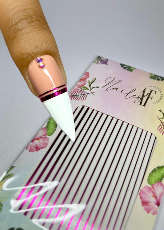 Metallic Pink Line Sticker Sheet