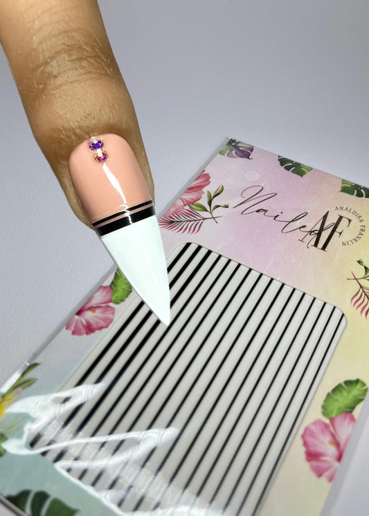 Matte Black Line Sticker Sheet