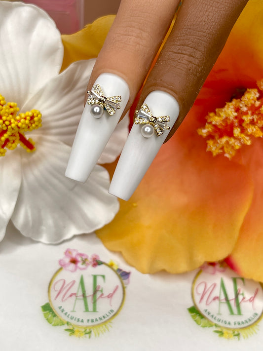 "Pearl Bow" Charm AF1171✨