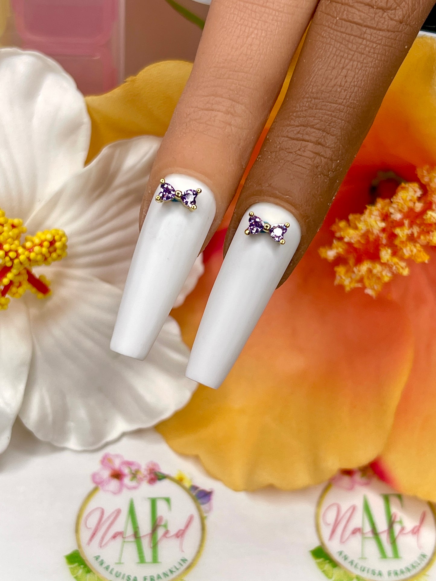 "Mini Purple Bow" Charm AF1299✨