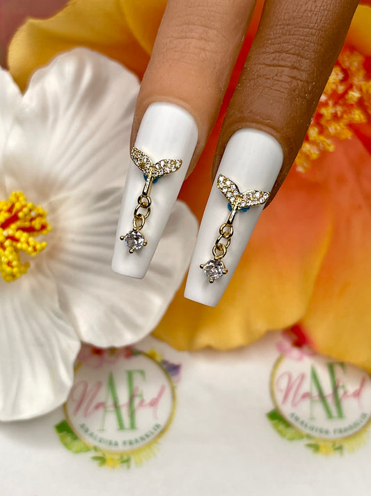 "Gold Bling Mermaid" Charm GS1308✨