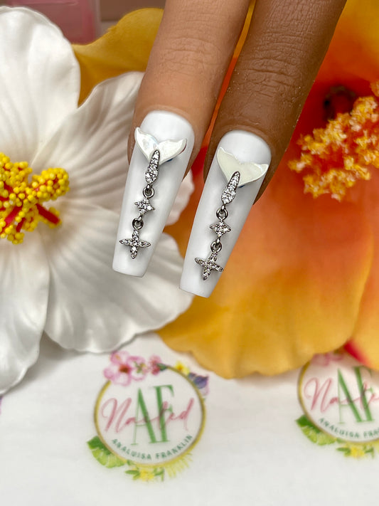 "Silver Mermaid Tail" Charm GS1337✨