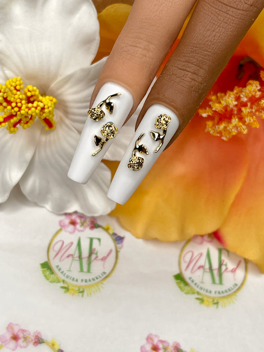 "Gold Roses" Charm GS1422