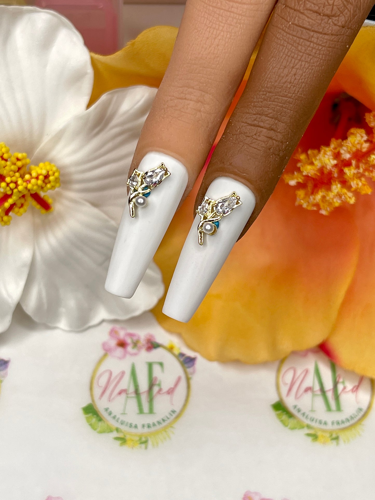 "Bling Pearl Rose" Charm GS1464✨