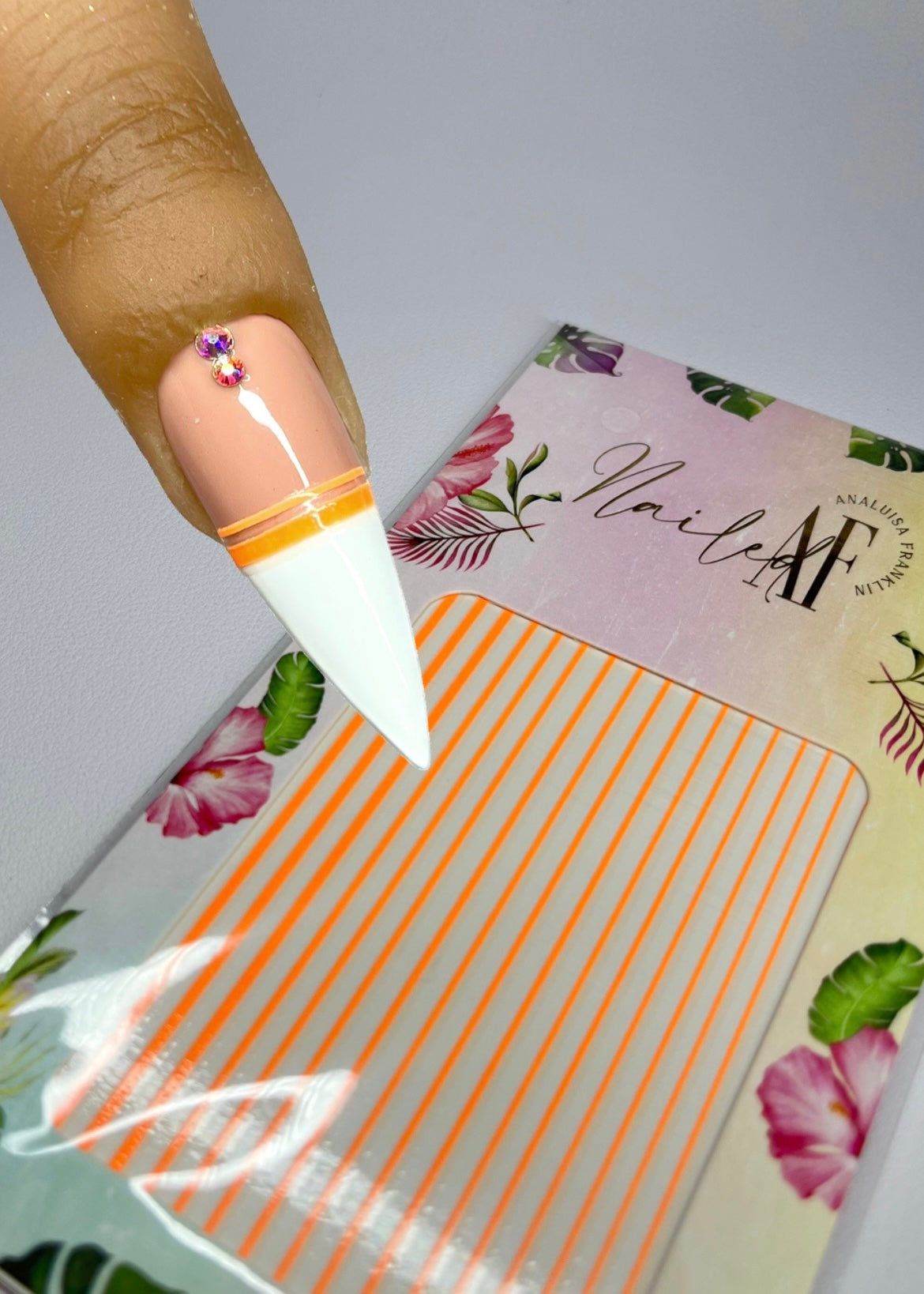 Neon Orange Line Sticker Sheet